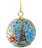 Cloisonne Love Paris Ball Ornament