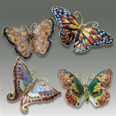 5 Colors Shining Exquisite Butterfly Design Alloy Enamel - Temu